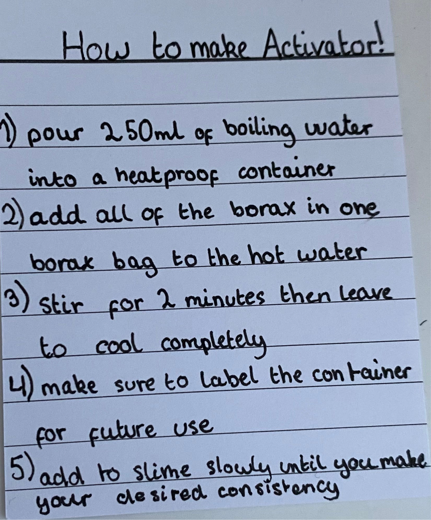 Activator Sprays