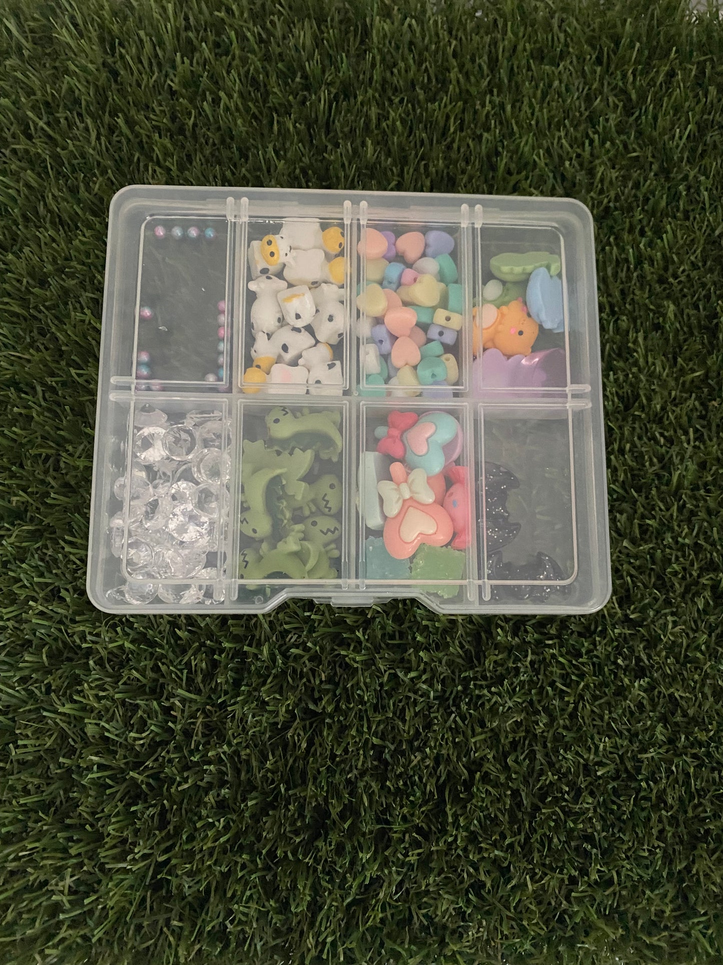 Mixed slime supplies and charms