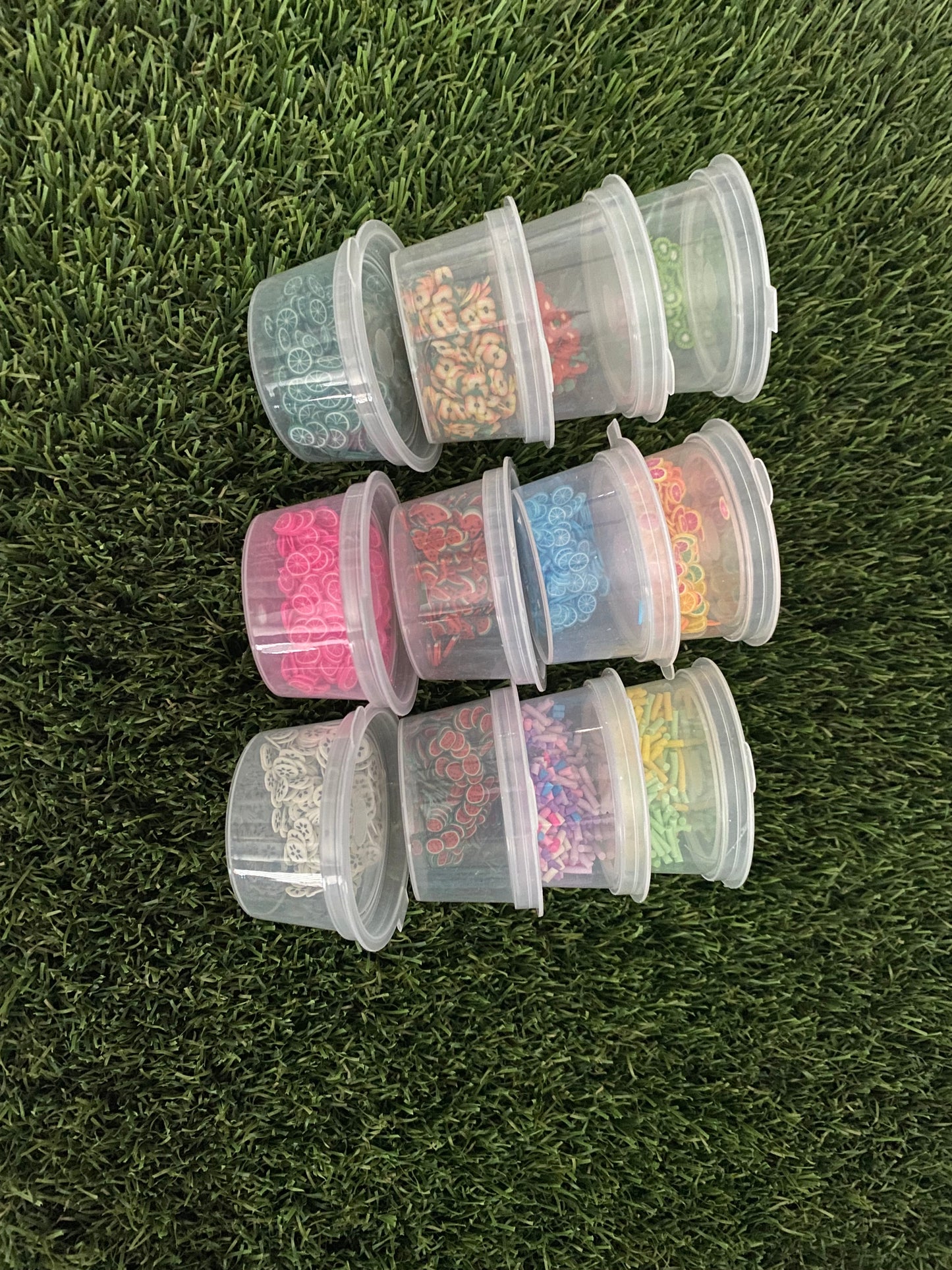 Various fimo slices and sprinkles